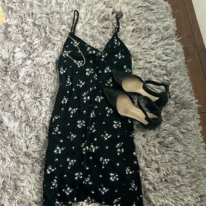 H&M Floral Black Dress